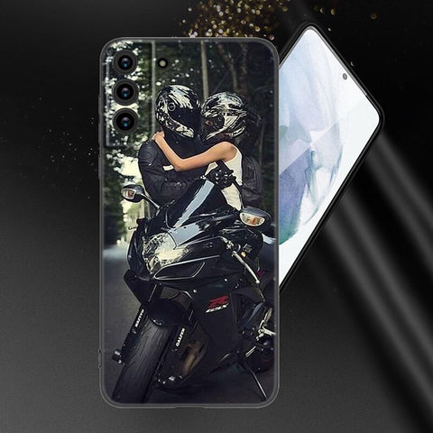 Coque Téléphone Samsung Moto<br> Couple Amoureux Samsung S8