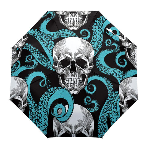 Parapluie Moto Têtes de Mort & Pieuvres - Antre du Motard