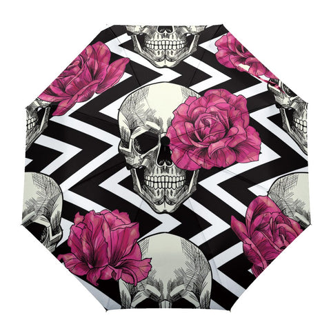 Parapluie Moto<br> Skulls and Roses - Antre du Motard