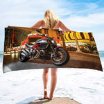 Serviette de Plage Moto Las Vegas by Night 150x260cm