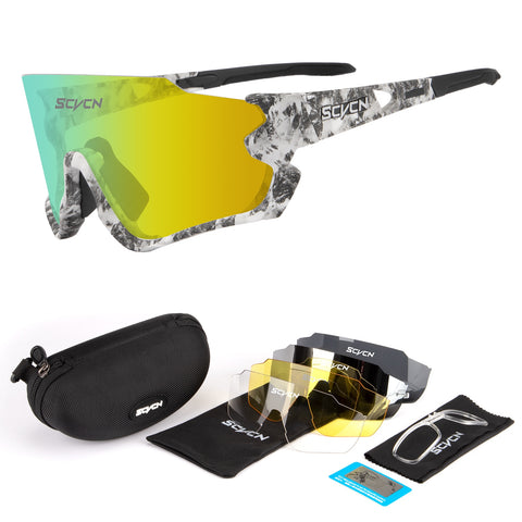 Lunette Moto Photochromique<br> Camouflage avec Verre Bleu et Jaune - Antre du Motard