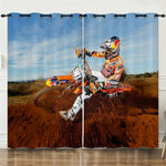 Rideau Moto Cross sur Terrain de Terre 240x270cm Oeillets