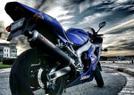 Poster Moto Sportive Yamaha Bleue 70X100cm