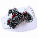 Ceinture Blanche Biker Harley 130cm