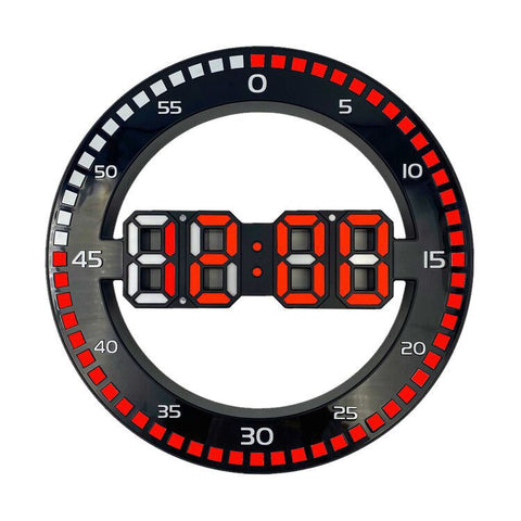 Horloge Murale Moto Affichage Digital Rouge - Antre du Motard