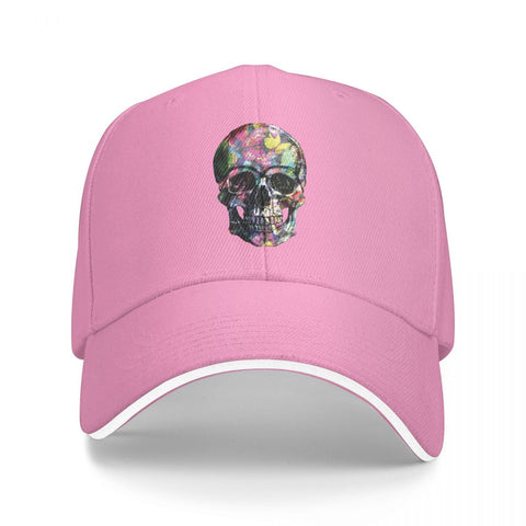 Casquette Moto<br> Tête de Mort Mexicaine en Rose Default Title