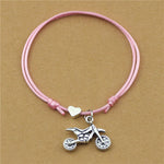 Bracelet Moto Minimaliste en Corde Rose Default Title