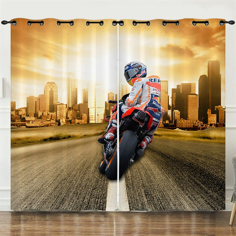 Rideau Moto New York 240x270cm Oeillets