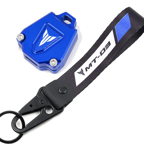 Coque Clé Bleu Moto<br> Pack Sigle (Yamaha) MT-03<br> avec Porte-Clé Associé - Antre du Motard