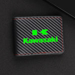 Porte-Carte Motard Logo Kawasaki Vert avec Surpiqure Rouge Default Title