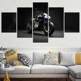 Tableau Moto Vintage Nuit Avec Cadre