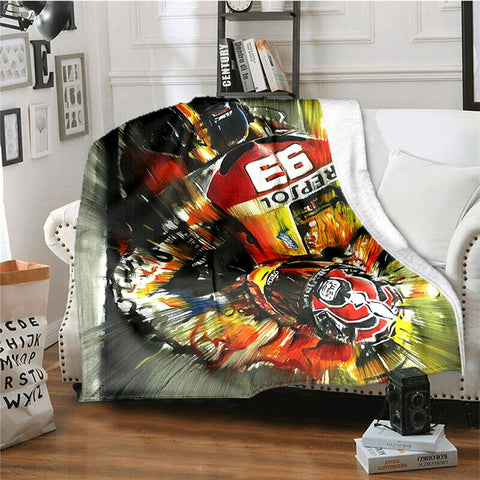 Plaid Moto GP<br> Marquez Plein Gaz