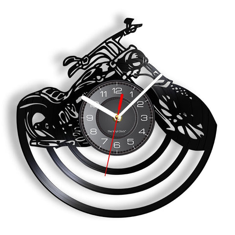 Horloge Murale Moto<br> Peinture Enflammée - Antre du Motard