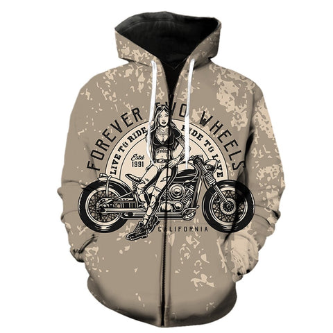 Sweat Biker<br> Motarde Vintage - Antre du Motard