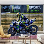 Rideau Moto GP Yamaha Rossi 46 220xx214cm Crochets