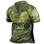 Polo Moto Vintage Vert 4XL 92-98kg