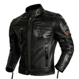 Blouson Biker en Fleur de Cuir