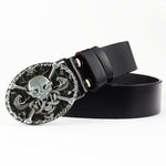 Ceinture Biker Tête de Mort Pirate 125cm