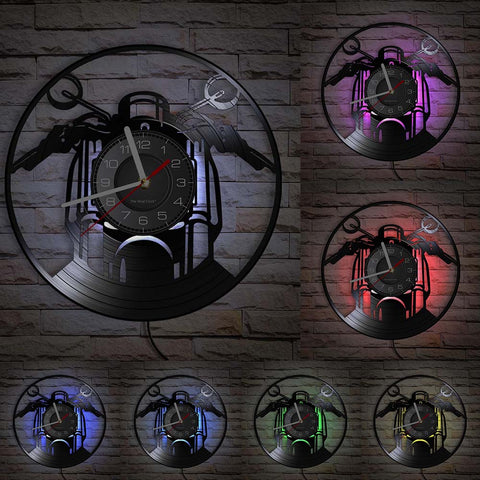 Horloge Murale Moto<br> de Face (LED) Default Title