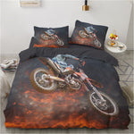 Housse de Couette Moto Cross Saut au Travers du Feu