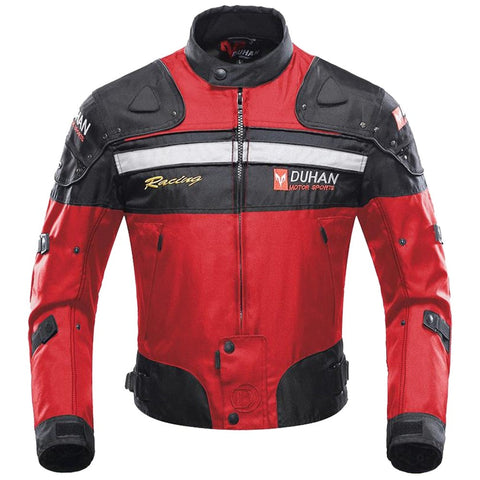 Veste Biker Racing Coupe-Vent Rouge (Textile) - Antre du Motard