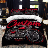 Housse de Couette Moto Custom Vintage