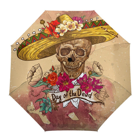 Parapluie Moto Tête de Mort & Chapeau du Mexique - Antre du Motard