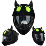 Couvre Casque Moto Peluche Diable Démon Noir Default Title