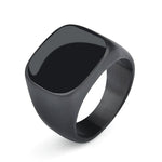 Bague Biker Full Black Ténébreux (Acier)