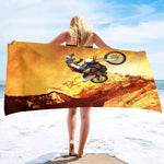 Serviette de Plage Moto Cross en Montagne 150x260cm