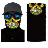 Tour de Cou Moto Skull Jaune