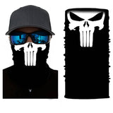 Tour De Cou Moto Punisher Blanc