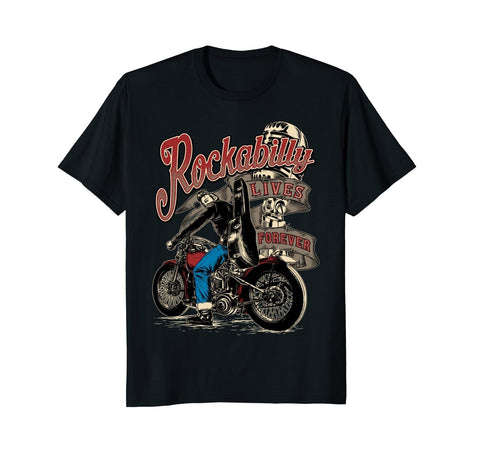 T-Shirt Moto<br> Rockabilly Elvis Style