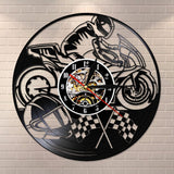 Horloge Murale Moto Drapeaux & Compétition