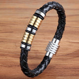 Bracelet Moto Tricolore (Cuir)