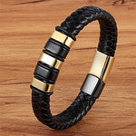 Bracelet Moto Bicolore (Cuir)