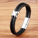 Bracelet Moto Croix (Cuir)