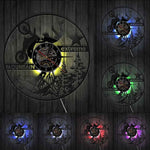 Horloge Murale Moto Figure Moto Cross Avec Led