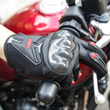 Gants Moto (Cuir et Textile) Rouge Tactile - Antre du Motard