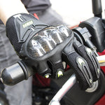 Gants Moto (Cuir et Textile) Noir Tactile - Antre du Motard