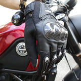 Gants Moto (Cuir et Textile) Noir Tactile - Antre du Motard