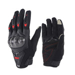 Gants Moto (Cuir et Textile) Rouge Tactile - Antre du Motard