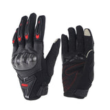 Gants Moto (Cuir et Textile) Rouge Tactile