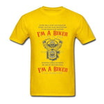 T-Shirt Moto I'm a Biker - jaune XXXL